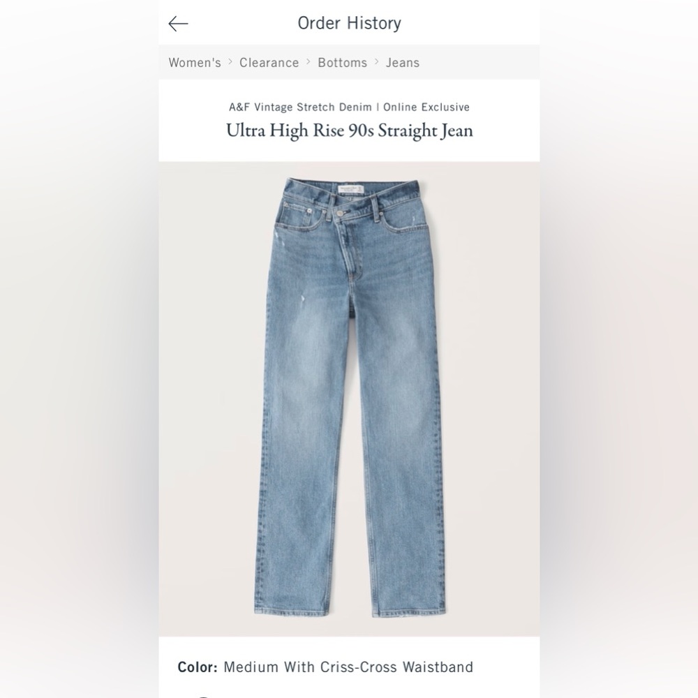 Abercrombie & Fitch High Rise Jeans - Medium Blue